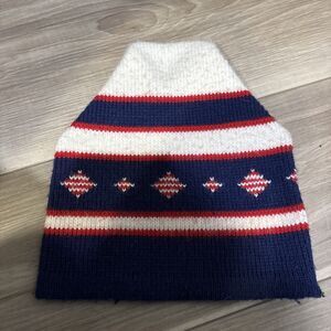 Wigwam Mills Vintage Ski Snow Hat 100% Wintuk Orlon Made in U.S.A. Red Blue